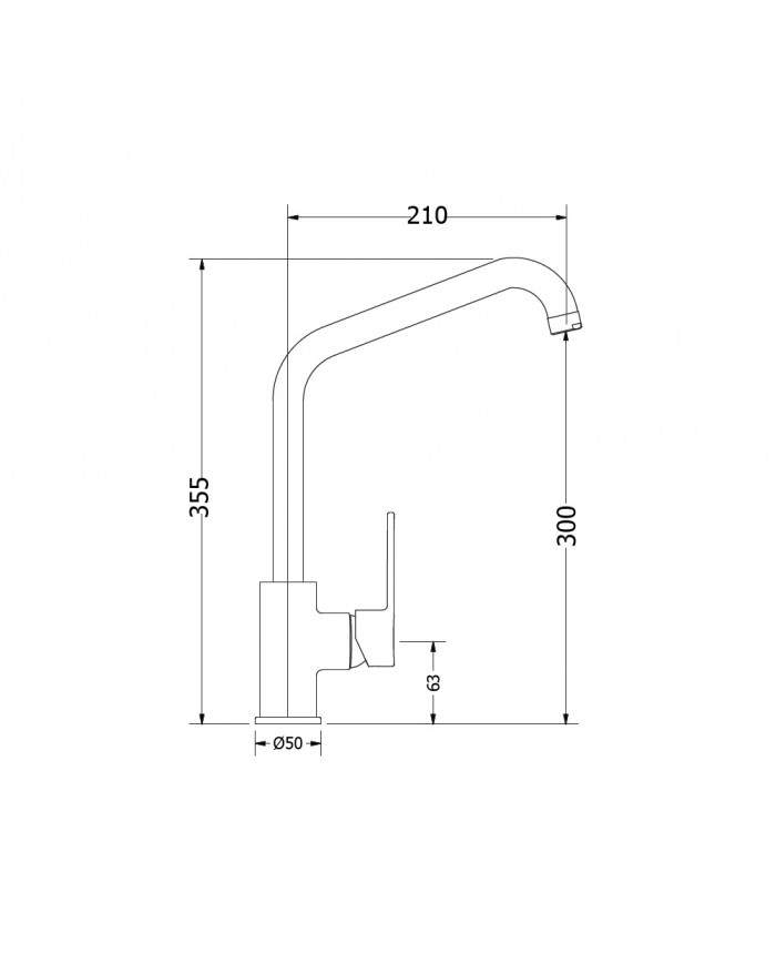 Countertop Sink Faucet Tall Rouxoyni B.T.Π Modea Omega Chrome (00-02062)