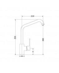 Countertop Sink Faucet Tall Rouxoyni B.T.Π Modea Omega Chrome (00-02062)