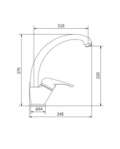 Countertop Sink Faucet Tall Modea Elit Rouxouni B.T. Fusa (00-02020)