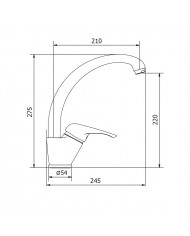 Countertop Sink Faucet Tall Modea Elit Rouxouni B.T. Fusa (00-02020)