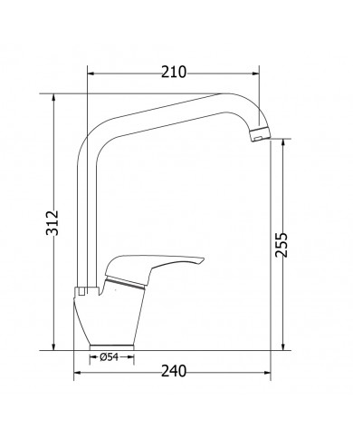 Countertop Sink Faucet Tall Rouxoyni B.T.Π Modea Elit Chrome (00-02022)