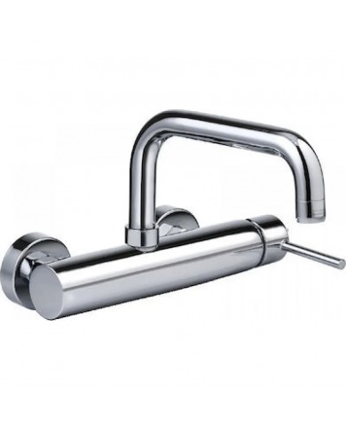 Μπαταρία Κουζίνας Επιτοίχια Modea Line Ρουξούνι Β.Τ.Π Χρωμέ (00-02010)