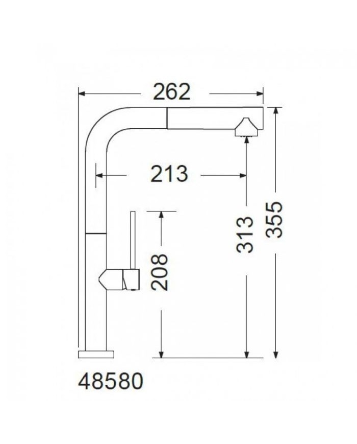 Countertop Sink Faucet With Sliding Shower Armando Vicario Tozo Gold Brushed (48580-201)