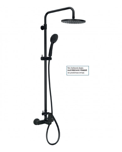 Shower Column with Faucet Modea Optima Height Adjustable Total Black (00-02956/B)