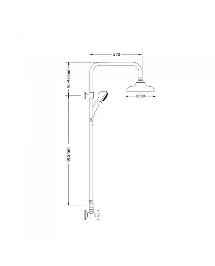 Shower Column with Faucet Modea Retro Optimum Height Adjustable Chrome(00-04351)