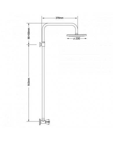 Shower Column with Faucet Modea Corona Select Height Adjustable Chrome(00-04352)