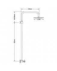 Shower Column with Faucet Modea Corona Select Height Adjustable Chrome(00-04352)