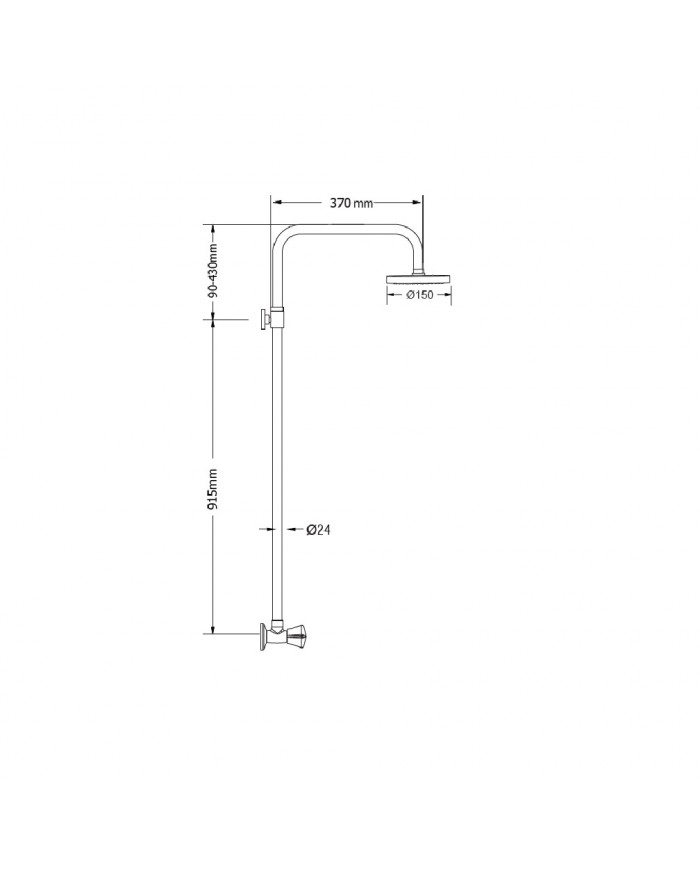 Shower Column with Faucet Modea Corona Primo Height Adjustable Chrome(00-04354)