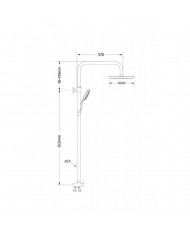 Shower Column Modea Grenada Height Adjustable Chrome (00-02950)