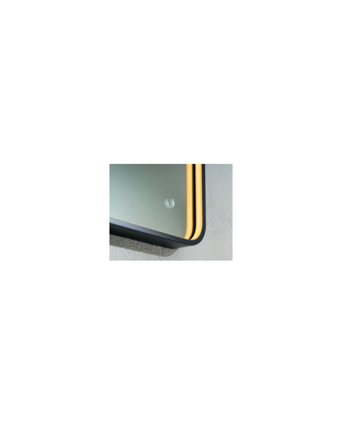 Καθρέφτης Μπάνιου Φωτιζόμενος Led με Μαύρο Μεταλλικό Πλαίσιο Luminor Cob Light 100x70