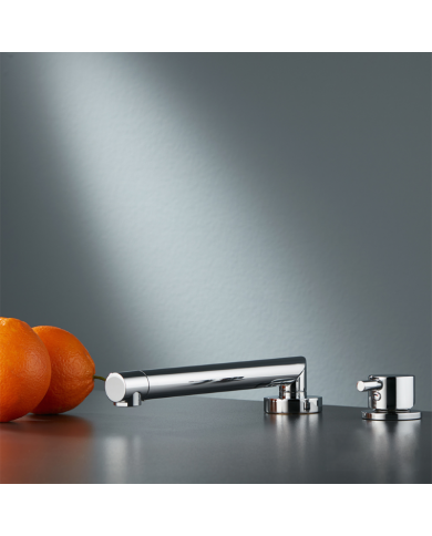 Μπαταρία Νεροχύτη Θερμομικτική 2 Οπών Βυθιζόμενη (για Παράθυρο) Cono Armando Vicario Chrome (10530-100)