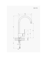 Μπαταρία Νεροχύτη Πάγκου Ψηλό Περιστρεφόμενο Ρουξούνι Armando Vicario Base Chrome (15710-100)