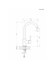Countertop Sink Faucet High Swivel Armando Vicario Fluo Chrome (18710-100)