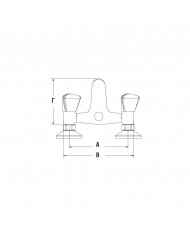 Modea Viospiral Milena Chrome Bathroom Faucet Wall-Mounted Set With Shower Telephone, Spiral & Base(00-04200)