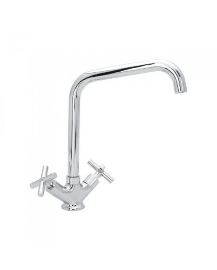 Modea Minimal Retro Chrome Washbasin Faucet Single Hole 200mm Chrome (00-04504)