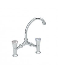 Modea Corona Basin Faucet Chrome Bridge with Mechanism Ceramic Half Turn 90 (00-04401)
