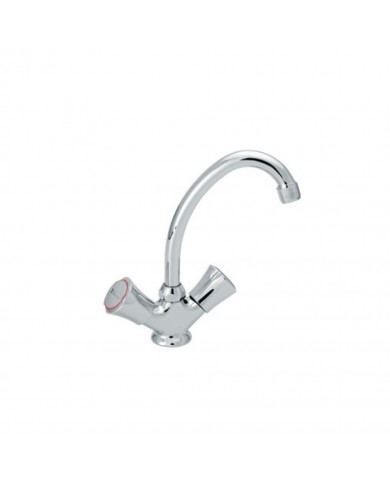 Modea Corona Basin Faucet Chrome Surface Mounted One Hole 150mm with Brass Mechanism B.T. 1/2 (00-04305)