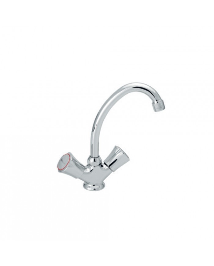 Modea Corona Basin Faucet Chrome Surface Mounted One Hole 150mm with Brass Mechanism B.T. 1/2 (00-04305)