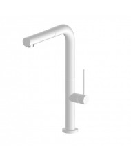 Armando Vicario Tozo Countertop Sink Faucet With Swivel Spout & Sliding Shower 48580 White Matt (48580-300)