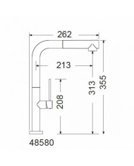 Armando Vicario Tozo 48580 Asphalt Countertop Sink Faucet With Swivel Spout & Dual Flow Sliding Shower