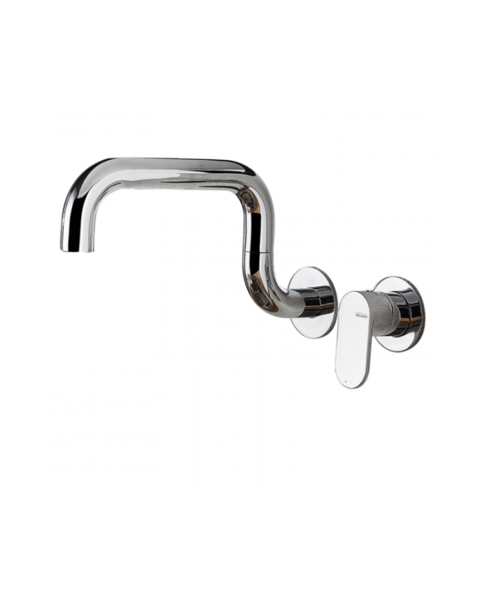 Armando Vicario Laundry Chrome Wall Mounted Sink Faucet With High Swivel Spout (400747-100)