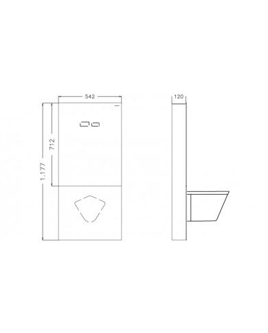 Εντοιχιζόμενο Καζανάκι Σε Μαύρο Γυάλινο Πλαίσιο Japar Proglass Sense με αισθητήρα touch - free (58-0590010)