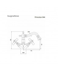 Bidet Faucet Mixer Bugnatese Princeton Retro Chrome with Automatic Valve (844-100)