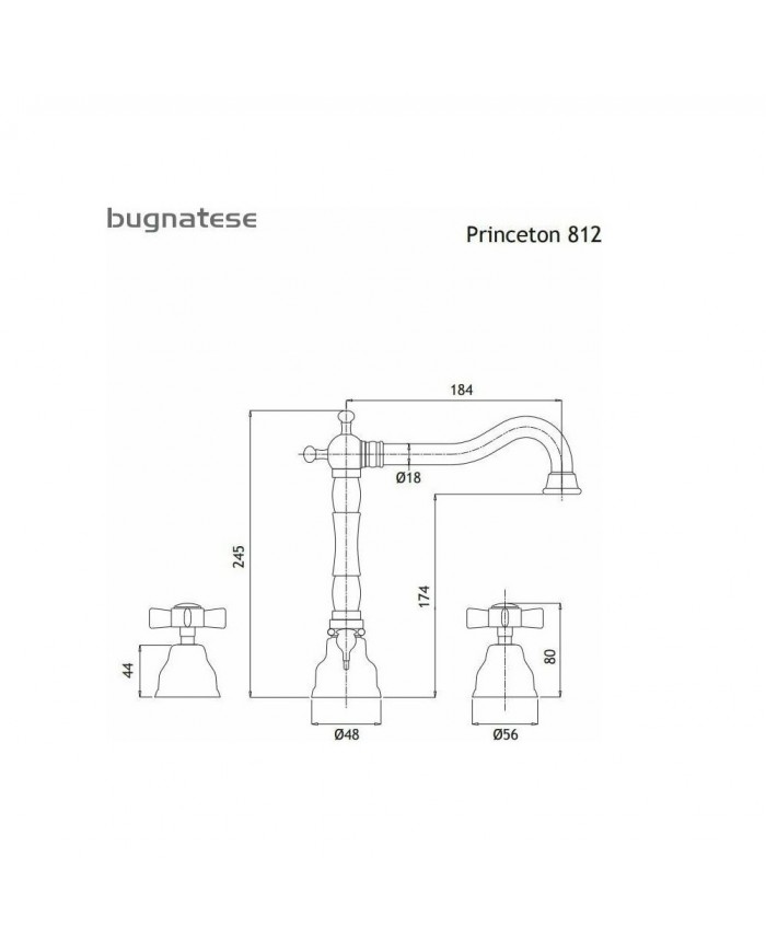 Bugnatese Princeton Retro 3-Hole Automatic Faucet Chrome (812-100)