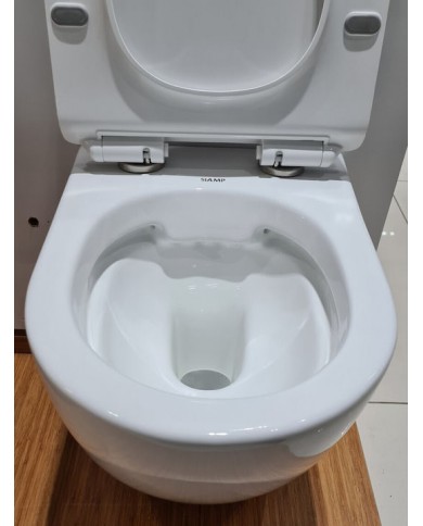 Siamp Fit Rim-Off Hanging Basin White (FIT 325) with Duroplast slim cover antibacterial soft closing