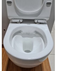 Λεκάνη Κρεμαστή Siamp Fit Rim-Off Λευκή (FIT 325) με κάλυμμα slim Duroplast αντιβακτηριακό soft closing