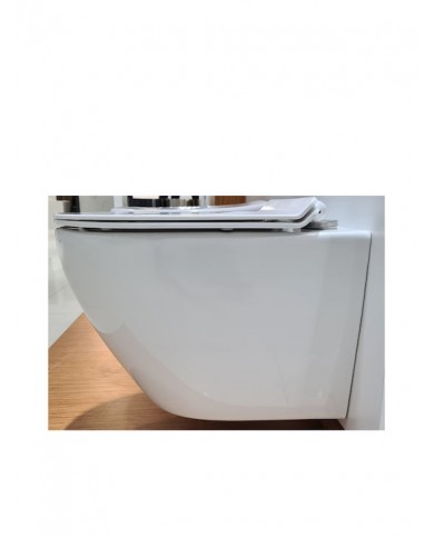 Siamp Fit Rim-Off Hanging Basin White (FIT 325) with Duroplast slim cover antibacterial soft closing
