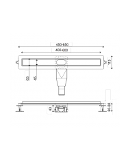 Floor Drain Shower Channel 60cm Cora Inox Gold Brushed PVD Flat Linear (82060-211)