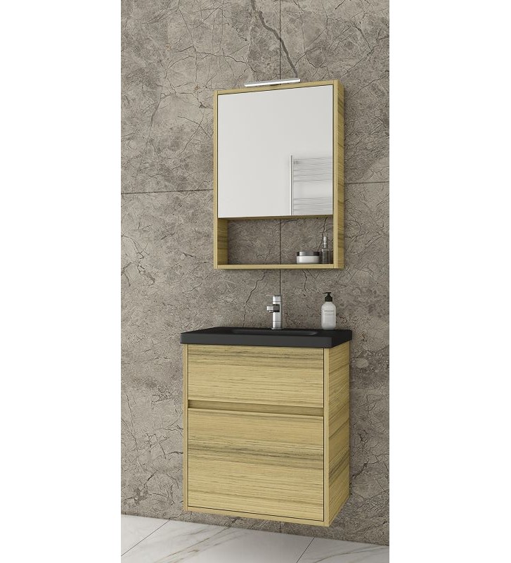 Bathroom Furniture Drop Instinct 55 BL Hanging Furniture Stand, Washbasin, Mirror