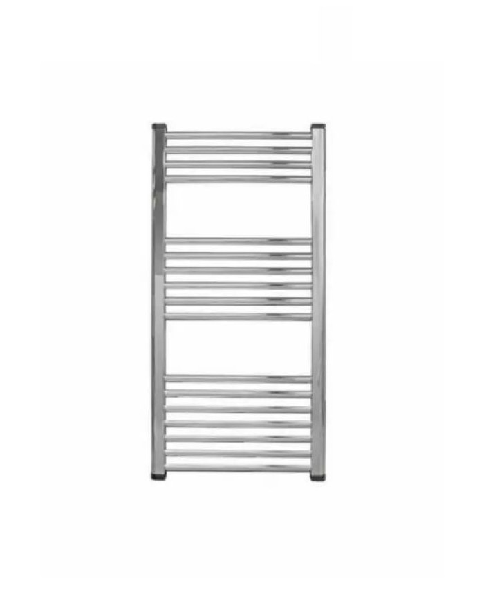 Θερμαντικό Σώμα Μπάνιου Χαλύβδινο (Θερμαινόμενη Πετσετοκρεμάστρα) Elegant Round Ίσια Ασημί -Χρωμέ 1165 kcal/h  (60x180 cm)