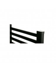Bathroom Heater Steel (Heated Towel Rail) Elegant Round Straight Black 738 kcal/h (40x160 cm)