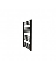 Bathroom Heater Steel (Heated Towel Rail) Elegant Round Straight Black 887 kcal/h (50x160 cm)