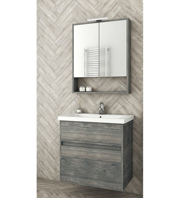 Bathroom Furniture Drop Instinct 65 Hanging Furniture Base, Washbasin, Mirror