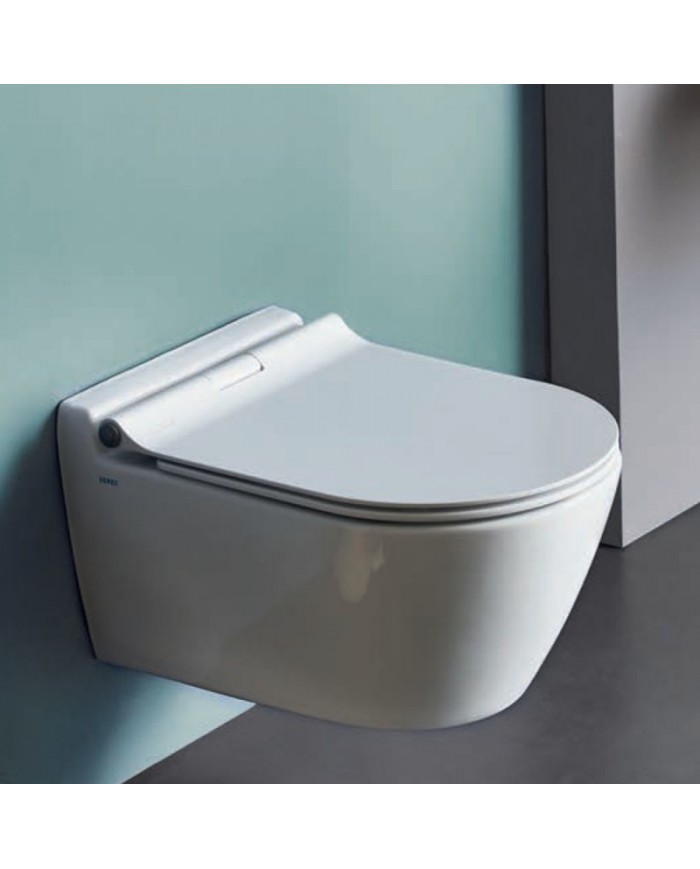 Hanging Bowl White Serel Smart SM25 (51.5 cm) With Bakelite Slim Soft close removable cover (9005SC-300)