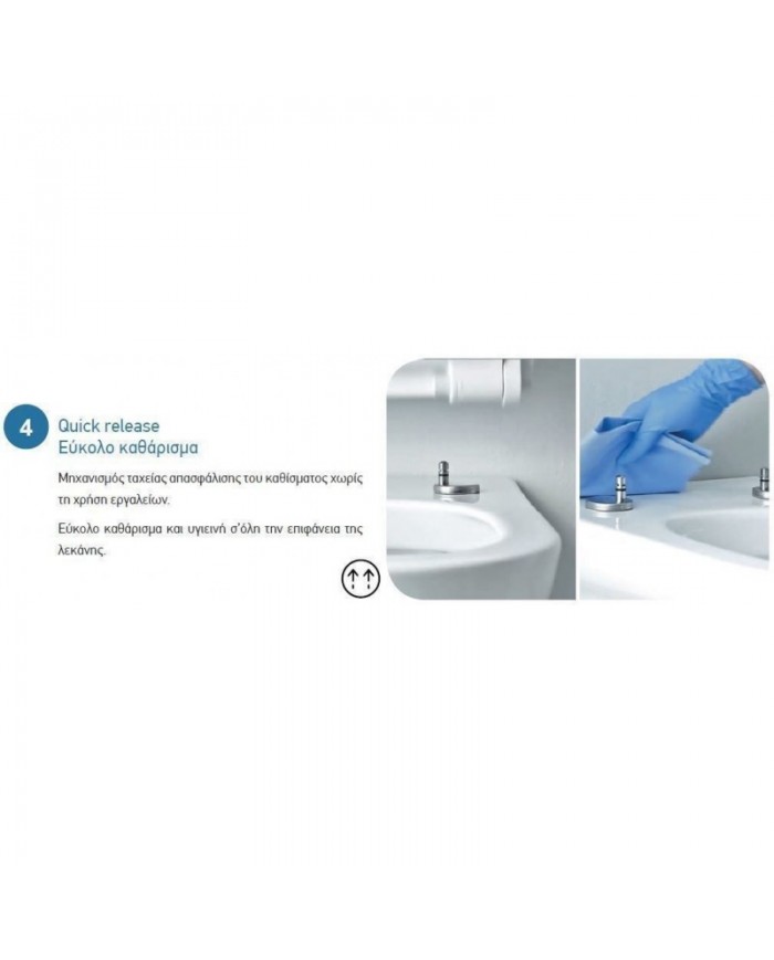 Hanging Basin Rimless Scarabeo Teorema Clean Flush with Bakelite Cover Slim Soft Close removable (52cm)