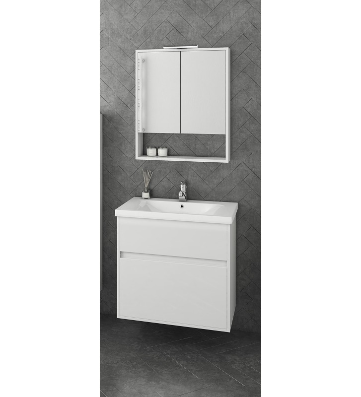 Bathroom Furniture Drop Instinct 65 Hanging Furniture Base, Washbasin, Mirror