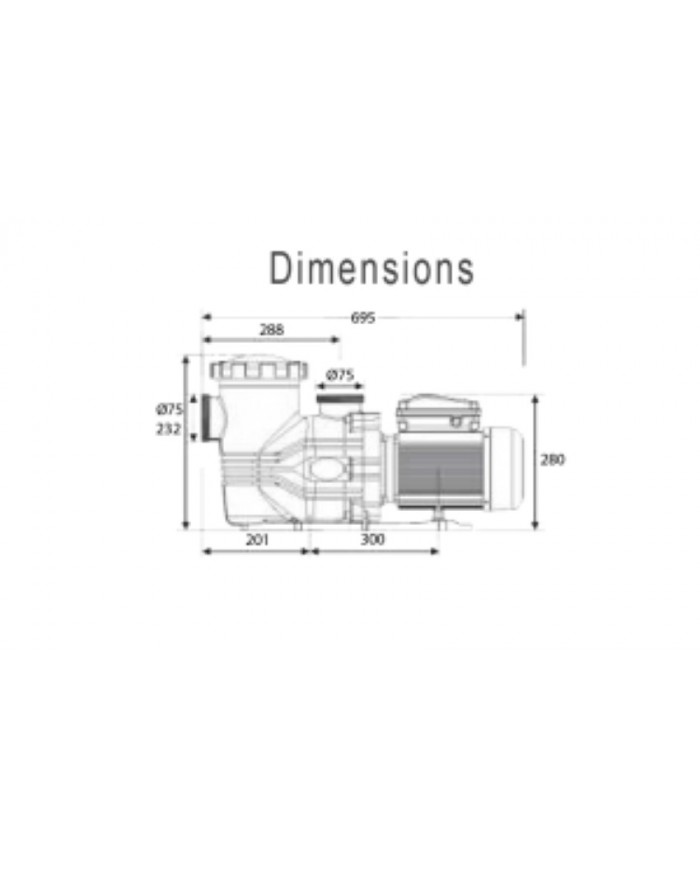 Pool Pump Single Phase and for Sea Water Oxygon Alpha Series 1phase 3hP
