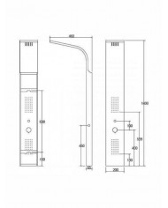 Hydromassage column - Shower Karag Nero A7304B Black Matt Thermomix 4 outlets from Anodized Aluminum Height 140 cm Hydromassage column - Shower Karag Nero A7304B Black Matt Thermomix 4 outlets from Anodized Aluminum Height 140 cm