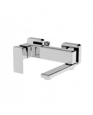 La Torre Pofili Plus Chrome Adjustable Height Three Outlet Shower Column With Faucet & Tilting Head & Telephone (46025-100)