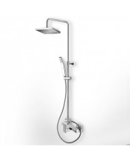 Στήλη Ντουζ Ρυθμιζόμενου Ύψους Eurorama Quadra Chrome Με Μπαταρία & Ανακλινόμενη Κεφαλή & Τηλέφωνο (144065-100)