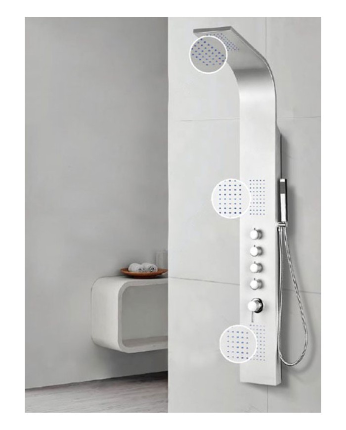 Eclipse Satin Silver Aluminum Shower Column (Stav - Eclipse Silver)