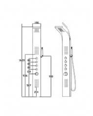 Eclipse Satin Silver Aluminum Shower Column (Stav - Eclipse Silver)