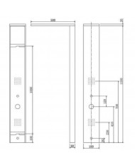 Hydromassage Column - Shower Karag Erato S9221 Thermomixing 4 outlets from Stainless Steel 18/10 Height 133 cm