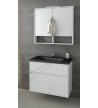 Bathroom Furniture Drop Instinct 80 White BL Hanging Furniture Stand, Washbasin, Mirror