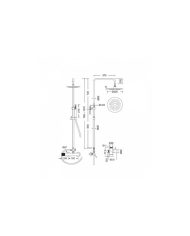 Στήλη Ντουζ Ρυθμιζόμενου Ύψους Με Μπαταρία Eurorama Eletta Tecno Chrome Ανακλινόμενη Κεφαλή & Τηλέφωνο (167065-100)