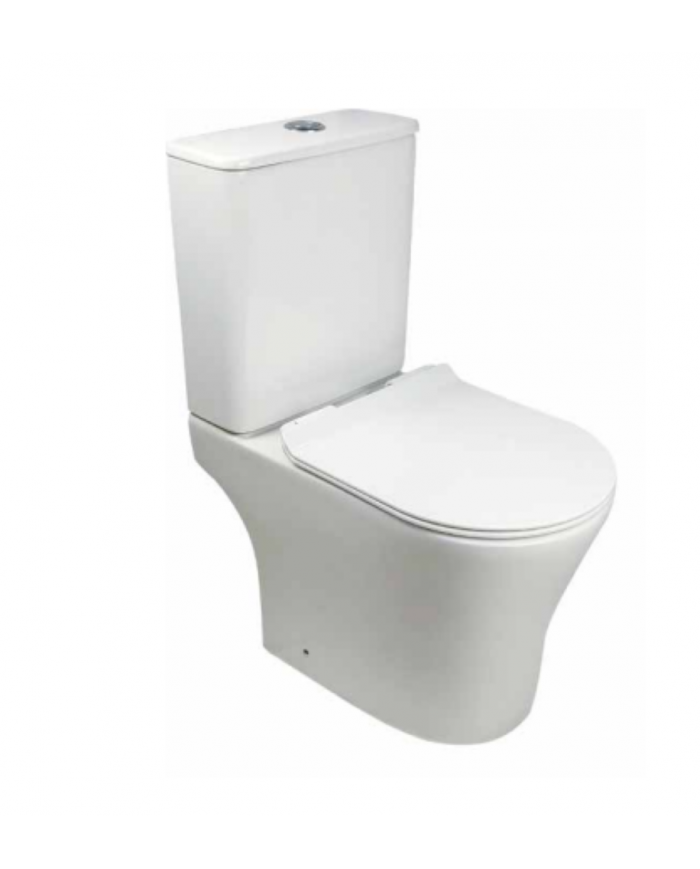 Σετ Λεκάνη Siamp Icon 3100 Rim-Off  Χ.Π Soft closing slim Κάλυμμα & Καζανάκι με διπλό μηχανισμό Πισωστόμια
